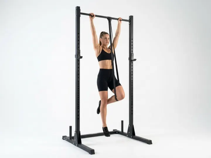 Band-Assisted Pull-ups, level 1 of pull-ups