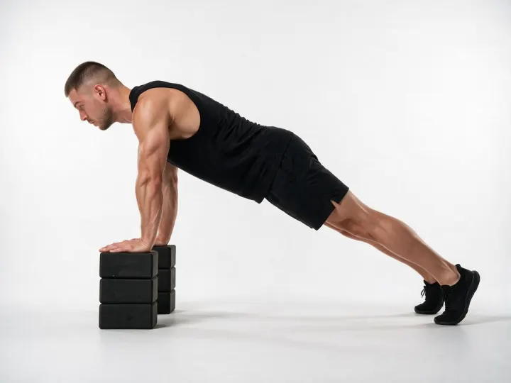 Deficit Push-ups, level 4 of push-ups