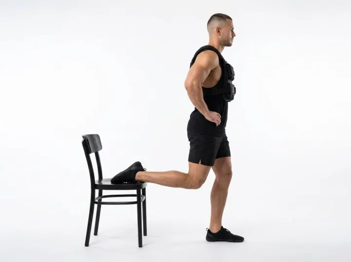 Weighted Split Squats, level 4 of squats